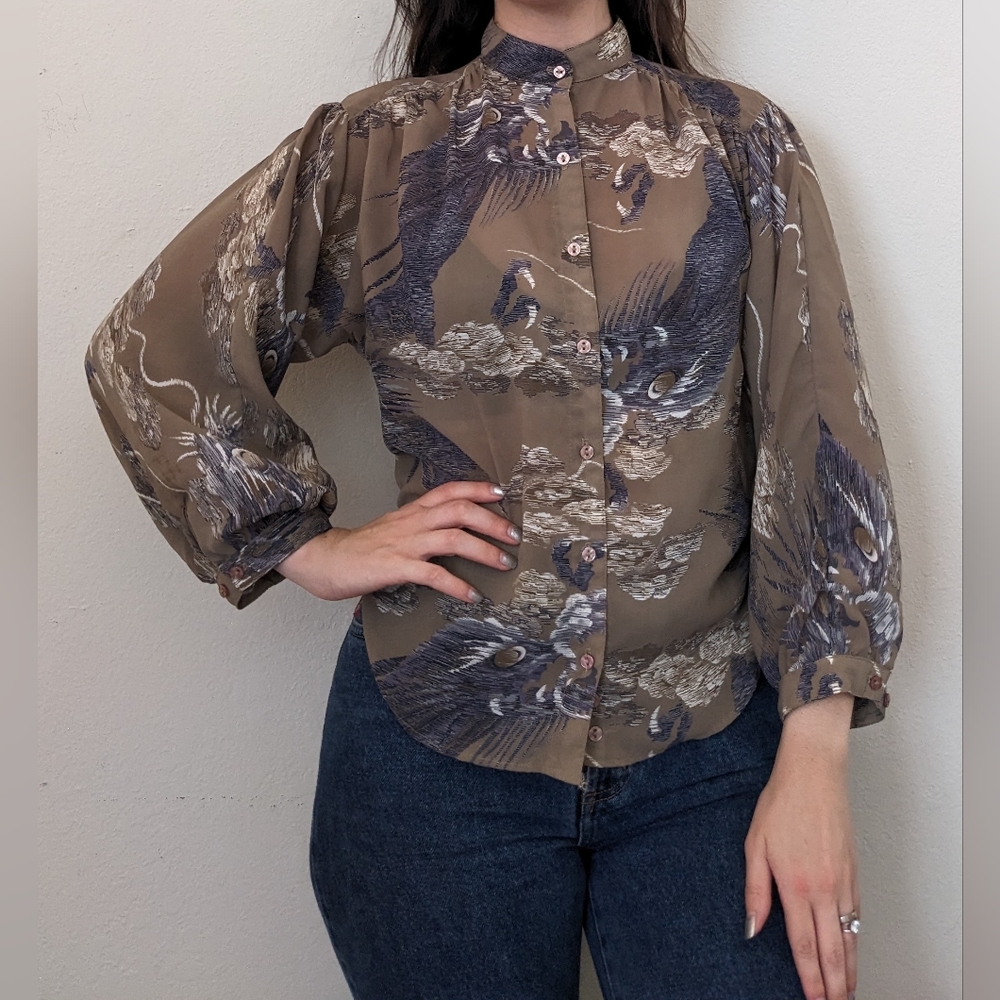 Vintage - Bubble Sleeve Blouse